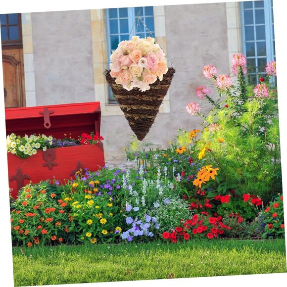 Hanging Planter Hanging Chain Basket Orchid Rattan Hanging Basket Indoor Outdoor - Picture 9 of 9